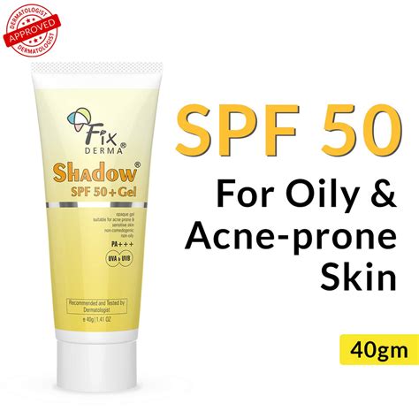 Buy FIXDERMA SHADOW SUNSCREEN SPF 50+ GEL FOR OILY SKIN UVA AND UVB ...