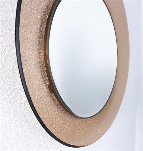 Round Orange Smoke Mirror Model 1699, Italy circa 1958 – DERIVE