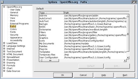Image result for OpenOffice Configuration Setup Window