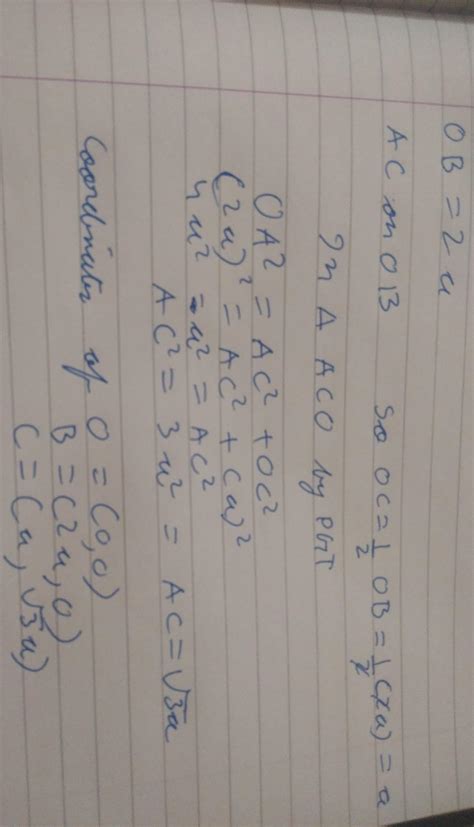 20. The adjoining figure shows an isosceles AOAB with sides OA = AB ...