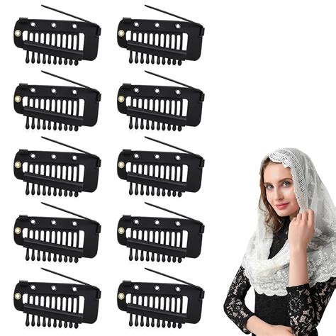 MAYCREATE® 10Pcs Chunni Clips with Safety Pins, Snap-on Dupatta Pin ...