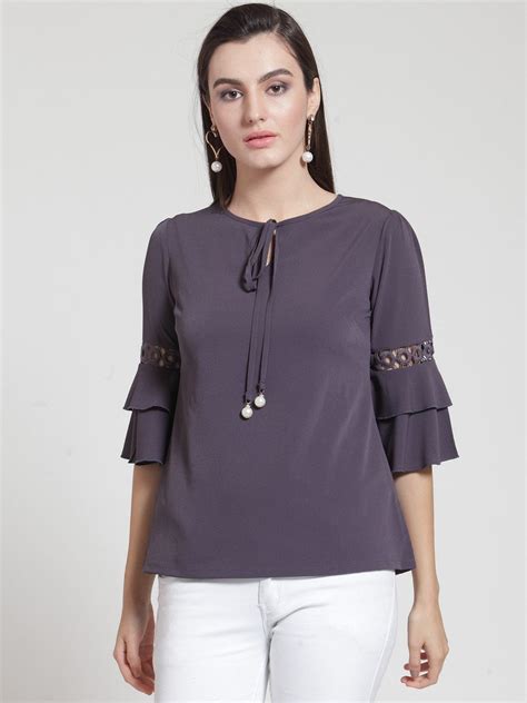 Grey Solid Top – pluss.in