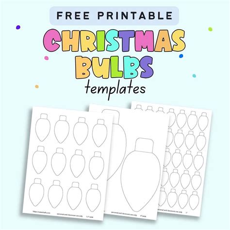 Free Printable Christmas Bulb Template | Fanny Printable