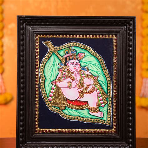 Shop Bala Krishna Tanjore Painting | Wall Hanging Decor – Ikyem