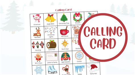 Christmas Holiday Bingo Cards, Printable Bingo, 20 Cards, Senior ...