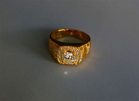 Vintage Men's Signet Pinky Diamond Ring 20k | GEM GARDENER