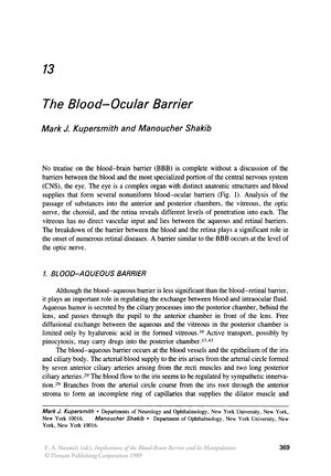 Early breakdown of Blood ocular Barriers in diabetes - Early breakdown ...