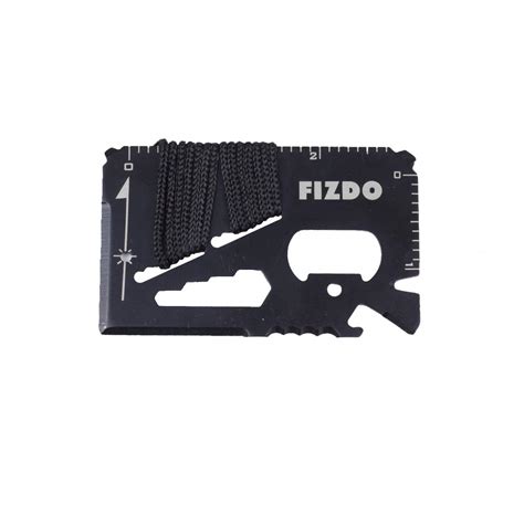 FIZDO Stainless Steel Light Weight Multi-Purpose Credit Card Shaped ...