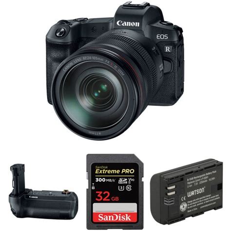 Canon Eos R Mirrorless Camera With 24-105Mm Lens And Battery Grip Kit ...