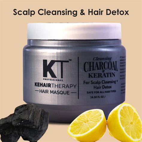 Charcoal & Keratin Hair Masque | Scalp Cleanser & Detox Hair Mask | Su ...