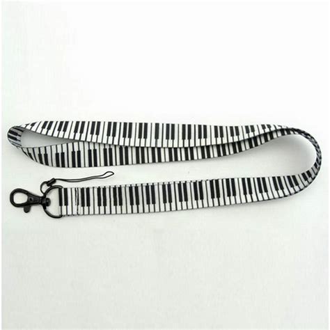 Musical Note Piano Keyboard Printed Neck Lanyard Key Strap Phone Strap ...
