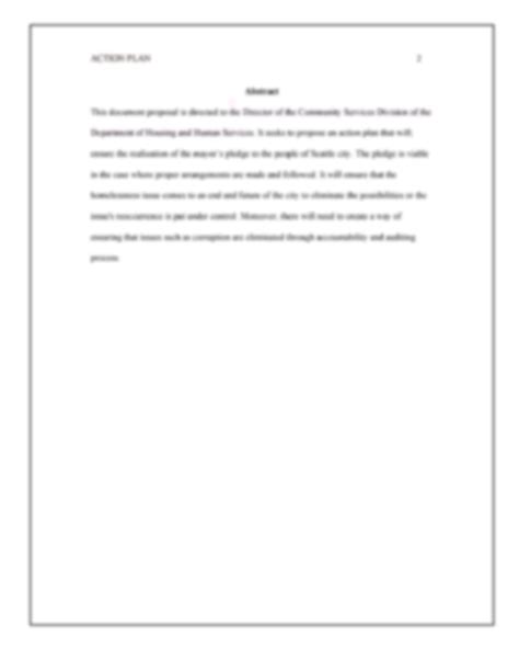 SOLUTION: Action Plan Homelessness - Studypool