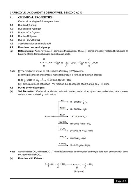 Carboxylic Acid & its Derivatives Notes for Class 12, IIT JEE & NEET