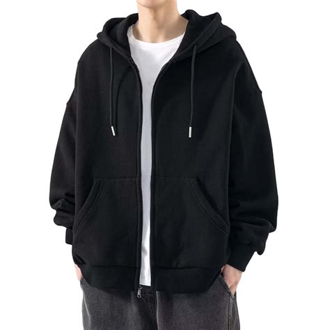 SNOWSONG Baggy Hoodie Men Mens Jacket Men's Spring / Fall Cardigan ...