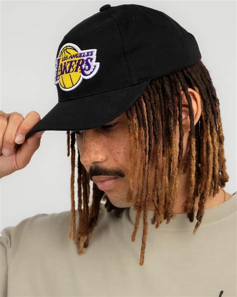Shop Mitchell & Ness Los Angeles Lakers Snapback Cap In Black - Fast ...