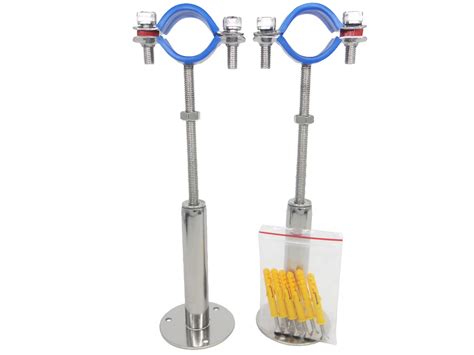 Stainless Steel Adjustable Pipe Clamp Bracket Wall Ceiling Mount ...