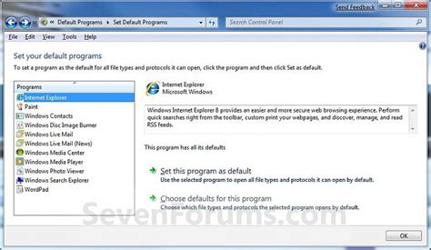 Image result for Set Your Default Programs Windows 1.0