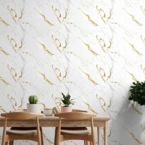 Floppy Vinyl Decorative White, Gold Wallpaper Price in India - Buy ...