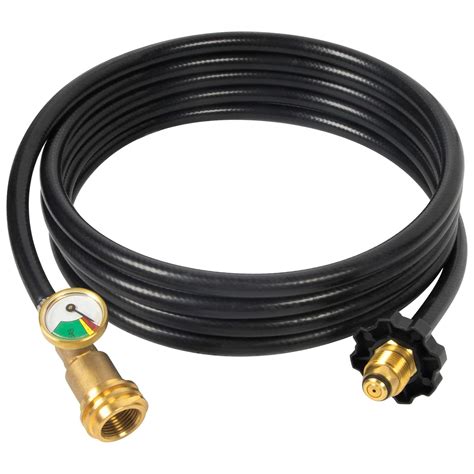 GASPRO 12 FT Propane Extension Hose with Gauge for 100lb Propane Tank ...