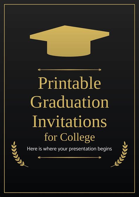 Printable Graduation Invitations | Google Slides & PowerPoint