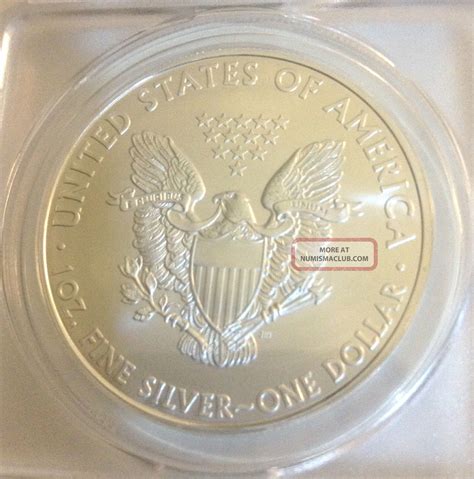 2010 Silver American Eagle - 1 0z. Silver Coin - Anacs Ms 70 - Bright ...