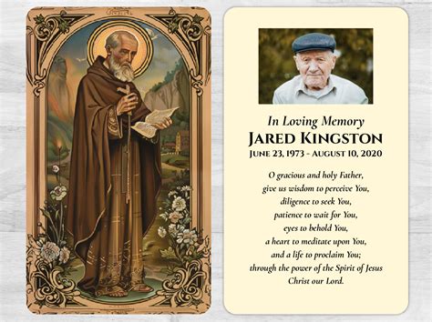 Saint Benedict Prayer Card - 1031 - DisciplePress - Memorial & Funeral ...