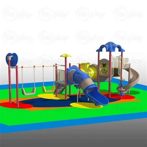 Multi Play Station - Outdoor Play Station - Spiral Slide Multiplay ...
