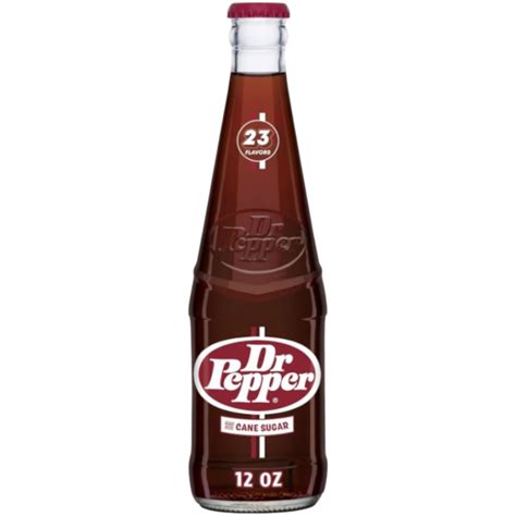 Dr Pepper Real Cane Sugar Retro Glass Bottle (Original Texas Version ...