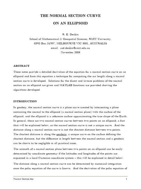 Image result for Normal Section Differential Geometry Visualization