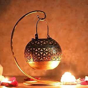Buy Traditional Rajasthani Craft Etched Round Hanging Tealight Holder ...