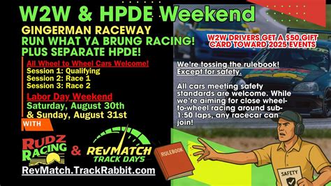 GingerMan Labor Day Weekend w/Rudz Racing & RevMatch, Gingerman Raceway ...