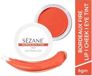 Sezane Lip Tint & Cheek Tint Balm Natural Eye Makeup, Bordeaux Fire ...