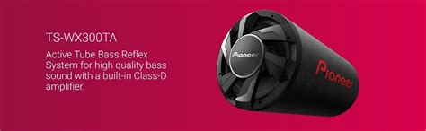 Pioneer Car Active Subwoofer Ts-Wx300Ta, Tube Enclosure 12"(30Cm) Cone ...