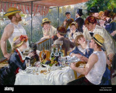 RENOIR: LUNCHEON, 1880-81. /n'Luncheon of the Boating Party.' Oil on ...