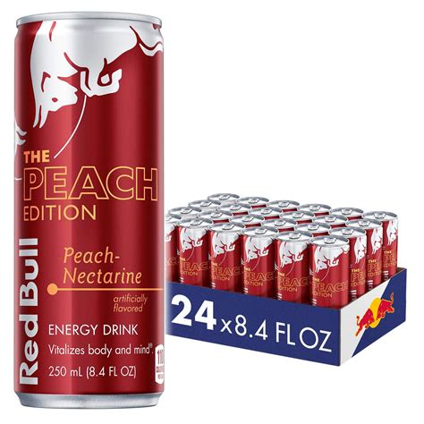Amazon.com : Red Bull Energy Drink, Peach Edition, 8.4 Fl Oz (24 Pack ...