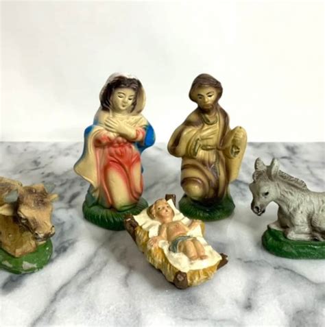 Vintage Nativity Set / Holy Family/made in Italy/ Chalkware - Etsy Israel
