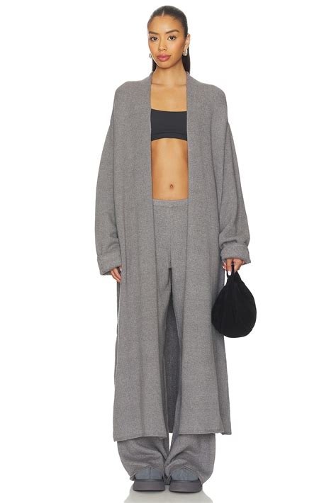 SKIMS Textured Knit Duster in Dark Heather Grey | REVOLVE