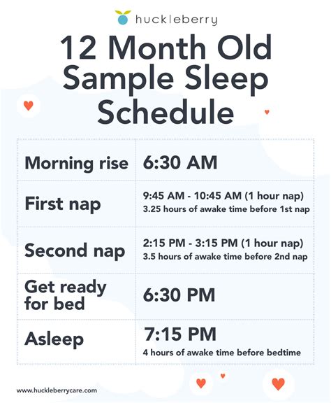 12 month / 1 year old sleep schedule: Bedtime and nap schedule ...