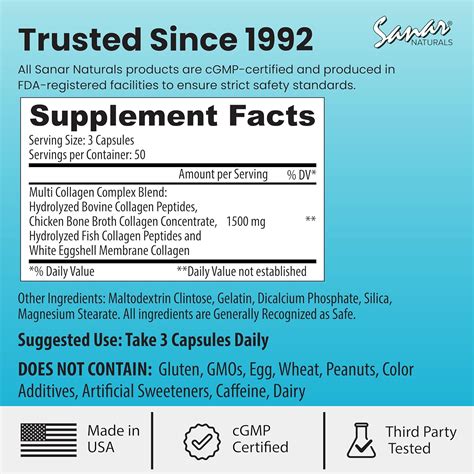SanarNaturals Sanar Naturals Multi Collagen Pills - Type I, II, India ...
