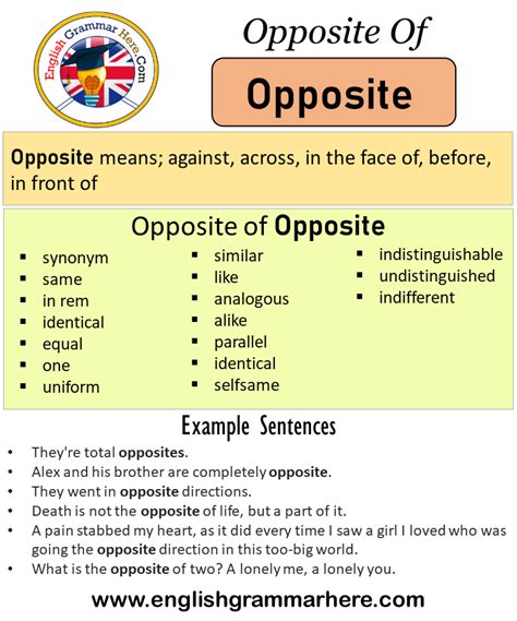 Opposite Of Opposite, Antonyms of Opposite, Meaning and Example ...
