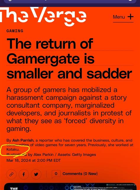 Kotaku (I mean the verge) has joined the conversation : r/KotakuInAction