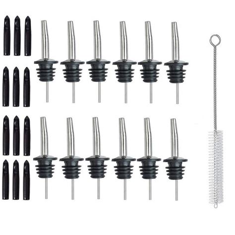 NJ Metal Bottle Pourers,Olive Oil Vinegar Liquor Dispenser,Tapered ...