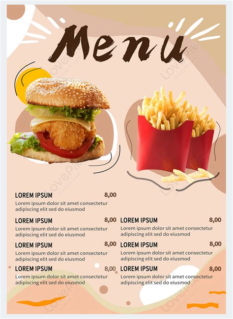 Fast Food Menu 的图像结果