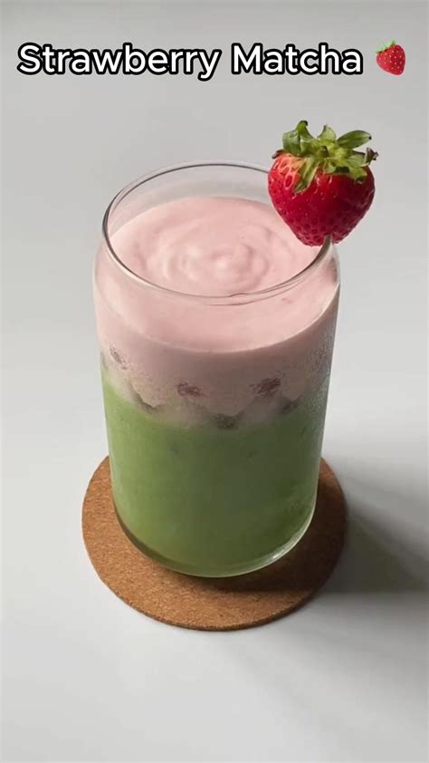 tuyen | baking club on Instagram: "strawberry cold foam matcha for ...