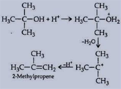 Dehydration of (ch3)3c-oh by heating it with 20% h3po4 - Brainly.in