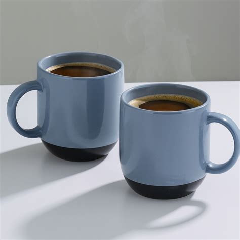 Paco Pebble Pacha Coffee/Milk Mug | Set of 2 (300ml Each, Grey, DT3 ...