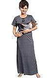 TUCUTE Women's Dotted Print (Black) Feeding/Maternity / Nursing Nighty ...