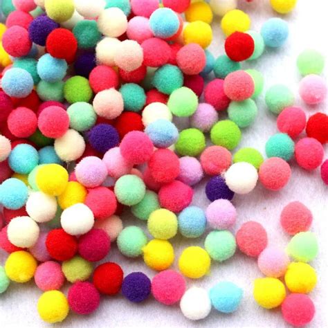 IDREAM 10mm Mixed Colour Pompom Soft Pom Pom Balls For DIY Accessories ...
