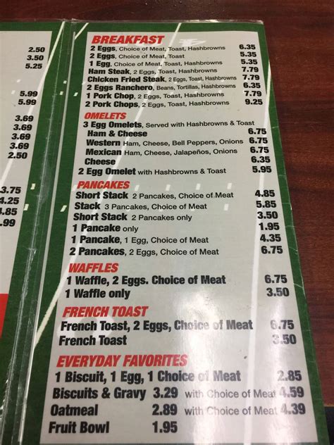 Menu at Red Zone Cafe, Lubbock, Slide Rd