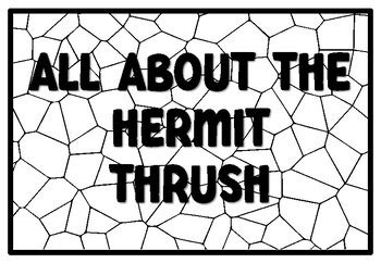 ALL ABOUT THE HERMIT THRUSH Coloring Pages, State Bird Bulletin Board ...